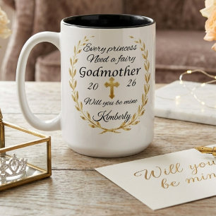 Taza Bicolor Propuesta de Madrina  Madrina personalizada