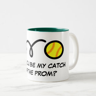 Taza Bicolor propuesta de softball personalizado o regalo de ta