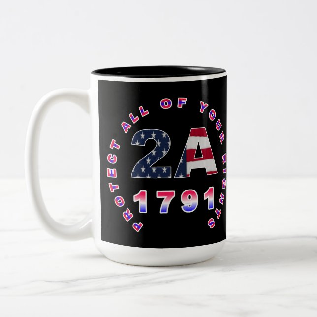 Taza Bicolor Protege tus derechos 2A (Izquierda)