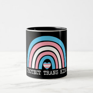 Taza Bicolor Proteger a los niños transexuales