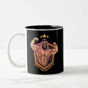 Taza Bicolor Protein Sheik Funny Protein Shaker Bodybuilder
