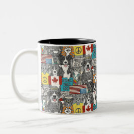 Taza Bicolor protesta mascota