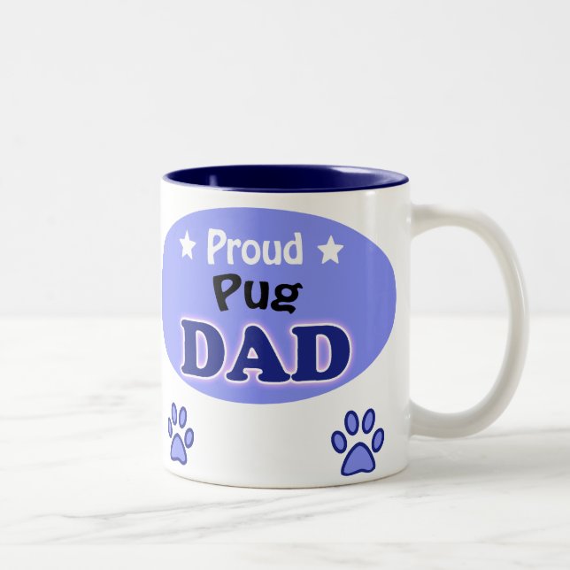Taza Bicolor Proud Pug Dad (Derecha)