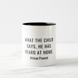 Taza Bicolor Proverbio africano