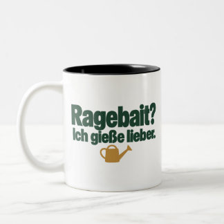 Taza Bicolor ¿Provocación? Prefiero regar. Humor de jardín