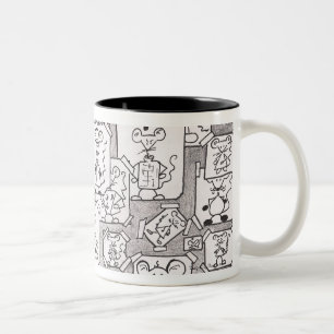 Taza Bicolor Proyectos de ratón entintados