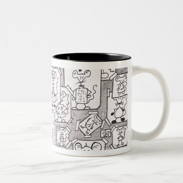 Taza Bicolor Proyectos de ratón entintados (Derecha)