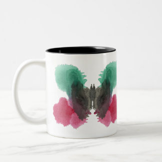 Taza Bicolor Prueba de la mancha de tinta de Rorschach. No me