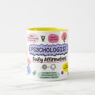 Taza Bicolor Psicólogo Mug - Afirmaciones diarias Coffee Mug
