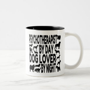 Taza Bicolor Psicoterapeuta Dog Lover