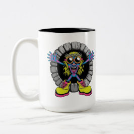 Taza Bicolor Psychedelic Thorn Crown Monster