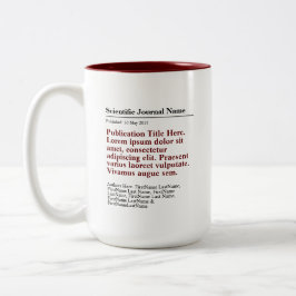 Taza Bicolor Publicación personalizada Dos tonos 15oz Mug - Roj