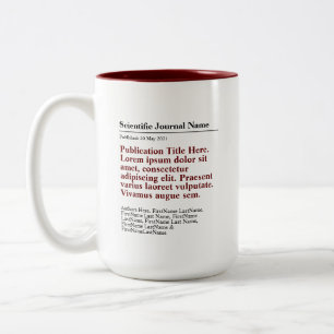 Taza Bicolor Publicación personalizada Dos tonos 15oz Mug - Roj