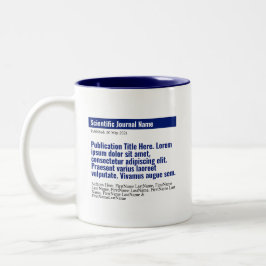 Taza Bicolor Publicación personalizada Mug de dos tonos - azul