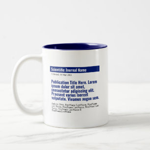 Taza Bicolor Publicación personalizada Mug de dos tonos - azul