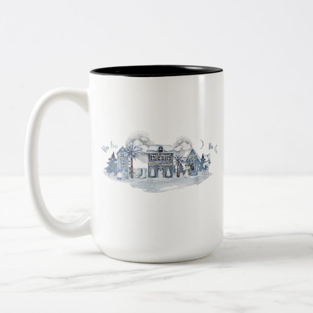 Taza Bicolor Pueblo Maravilla de Invierno (Izquierda)