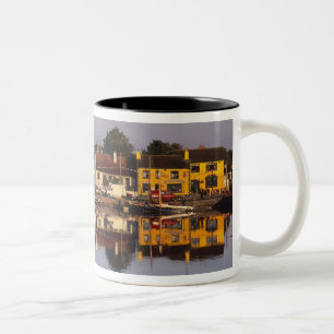 Taza Bicolor Pueblo y puerto, Kinvarra, condado de Galway,