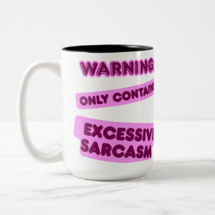 Taza Bicolor Puede contener un sarcasmo excesivo