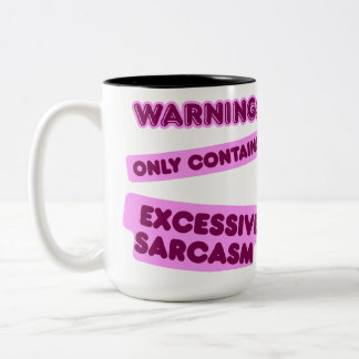 Taza Bicolor Puede contener un sarcasmo excesivo
