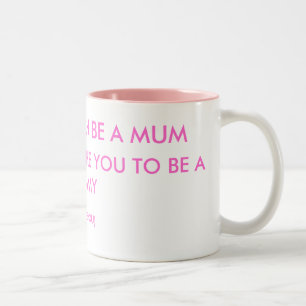 TAZA BICOLOR PUEDE SER UNA MAMÁ, ÉL TOMA A ALGUNOS COMO USTED