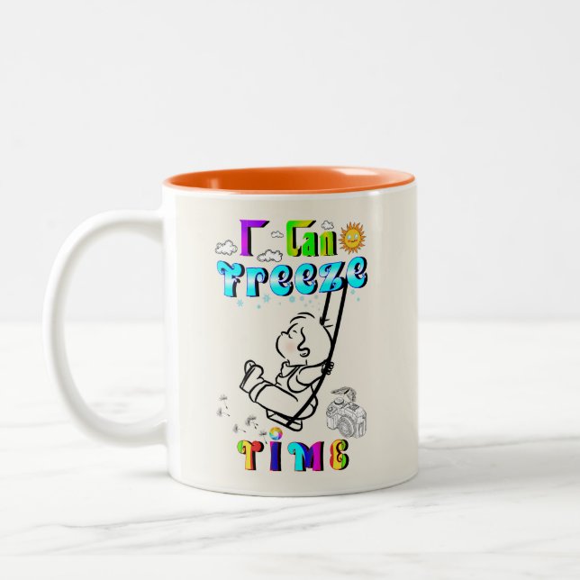 Taza Bicolor Puedo Congelar El Tiempo (Izquierda)