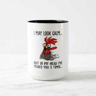 Taza Bicolor Puedo parecerme tranquilo pero te he recogido 3 ve