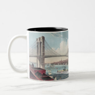 Taza Bicolor Puente de Brooklyn