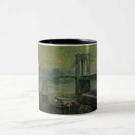 Taza Bicolor Puente de Brooklyn (monumento de la ciudad de Nuev
