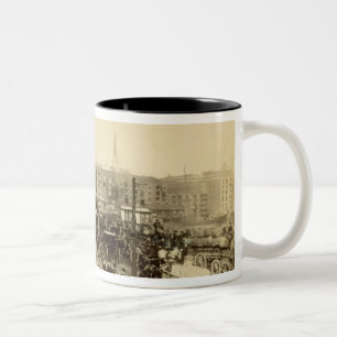 Taza Bicolor Puente de Londres, c.1880 (foto de la sepia)