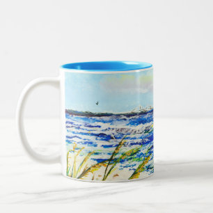 Taza Bicolor Puente de Skyway de la sol de la playa de Tampa
