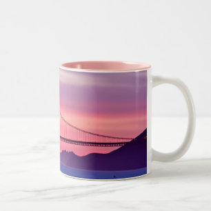 Taza Bicolor Puente Golden Gate en la puesta del sol