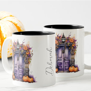 Taza Bicolor Puerta de calabaza de color agua elegante personal