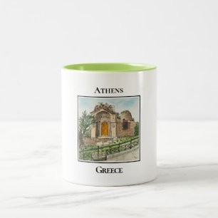 Taza Bicolor Puerta de la Antigua Madrasa, Agora Romana, Atenas
