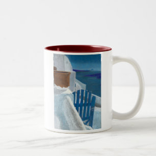 Taza Bicolor Puerta de Santorini