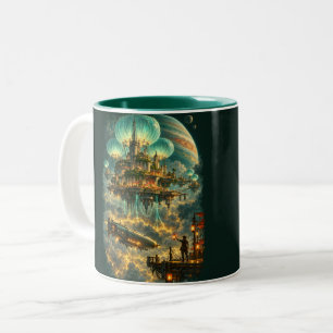 Taza Bicolor Puerto sobre la tormenta