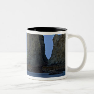 Taza Bicolor Puesta de luna, Bandon Beach, Oregon.