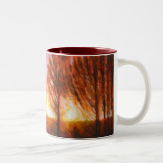 Taza Bicolor Puesta del sol del pleno verano