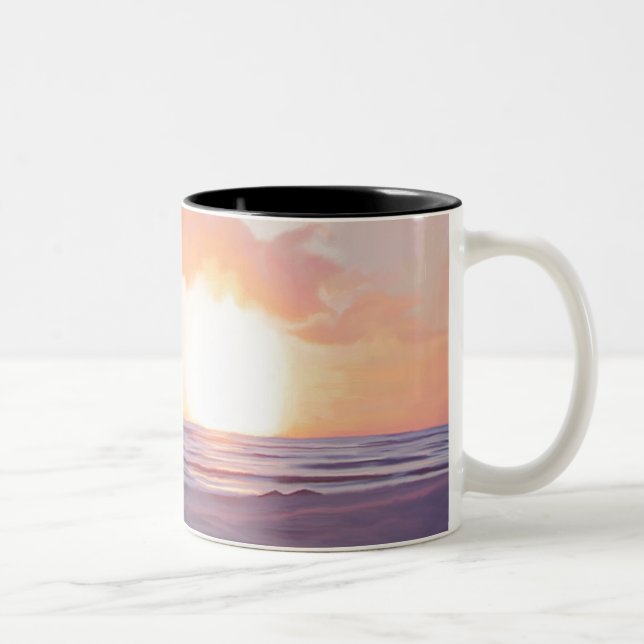 Taza Bicolor Puesta del sol romántica (Derecha)