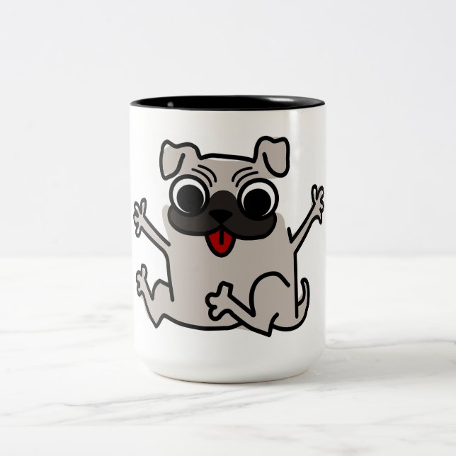 Taza Bicolor Pug (Centro)