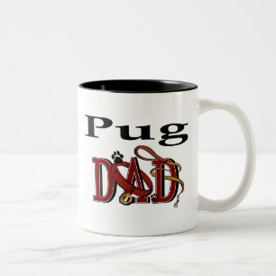 Taza Bicolor Pug Dad Mug