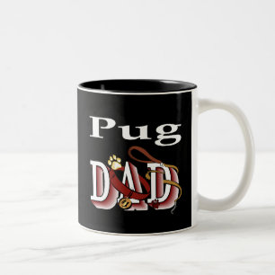 Taza Bicolor Pug Dad Mug