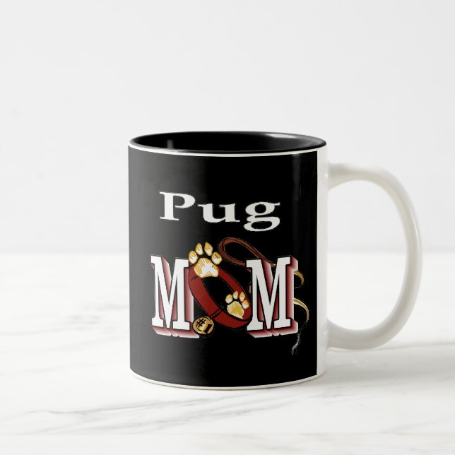 Taza Bicolor Pug Mom Mug (Derecha)