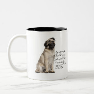 Taza Bicolor Pug Mug