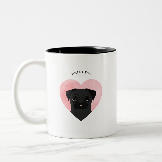 Taza Bicolor Pug Mugs (Izquierda)