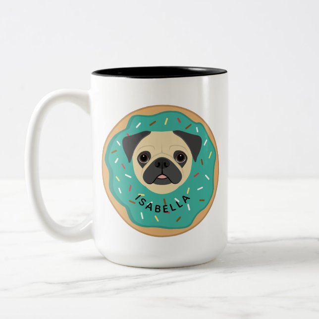 Taza Bicolor Pug Mugs (Izquierda)
