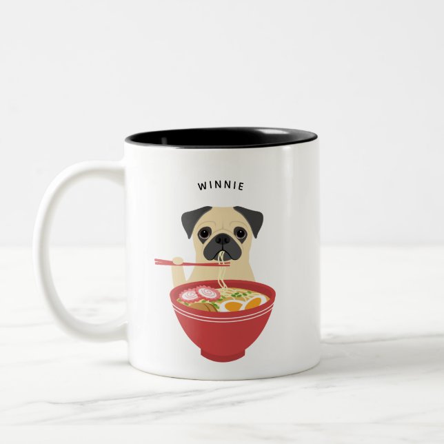 Taza Bicolor Pug Mugs (Izquierda)