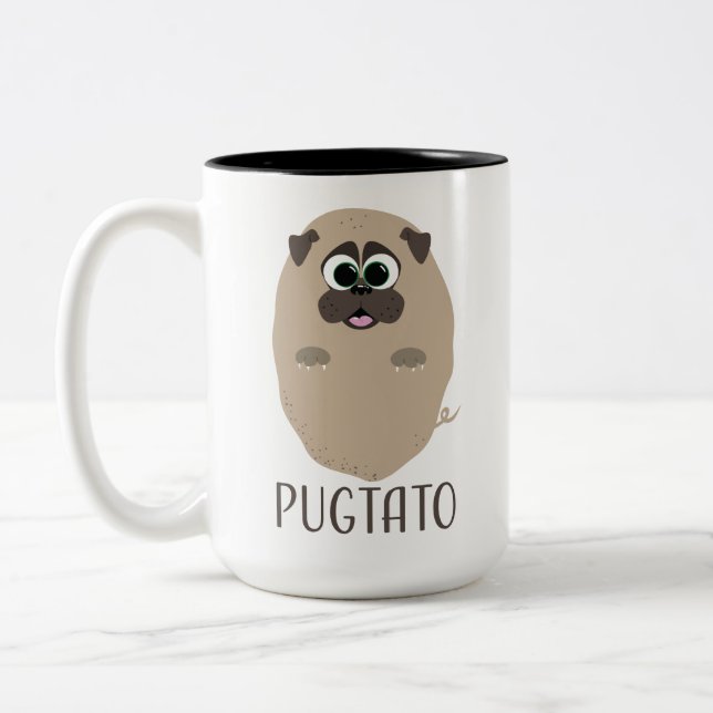 Taza Bicolor ¡Pugtato! (Izquierda)