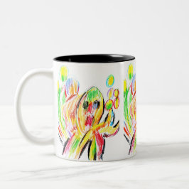 Taza Bicolor Pulpo colorido 