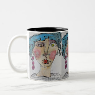 Taza Bicolor Punk azul 11oz Mug