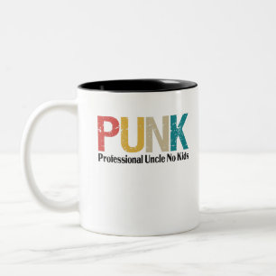 Taza Bicolor Punk Profesional Tío No Niños Gracioso Tío Regalo